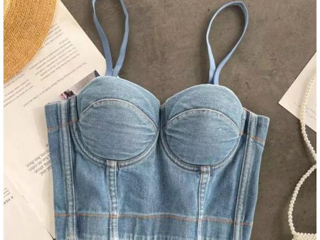 Aster Denim Bustier Cheap