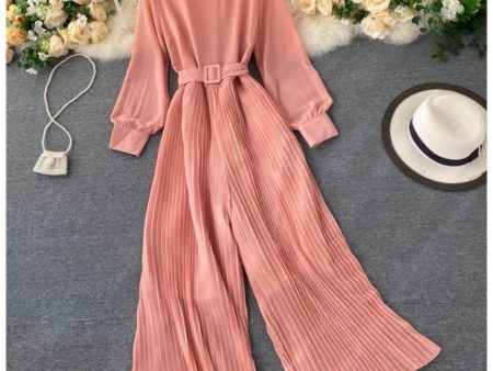 Emily Pleated Jumpsuit For Discount