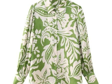 Reign Statement Floral Satin Shirt Sale