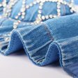 Cassie Embellished denim bustier top in blue Fashion