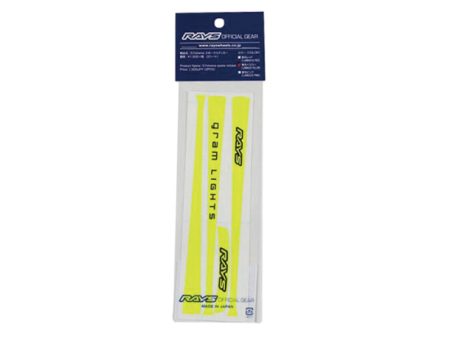 Gram Lights 57XTREME Spoke Sticker Luminous Yellow (2 PCS) Fashion