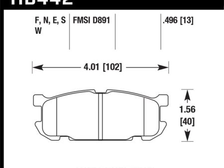 Hawk 01-02 Miata w  Sport Suspension HP+  Street Rear Brake Pads (D891) Supply