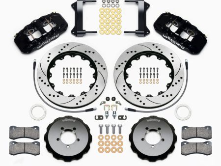 Wilwood AERO6 Front Hat Kit 14.00 Drilled 1999-2012 Subaru WRX w Lines Online Hot Sale