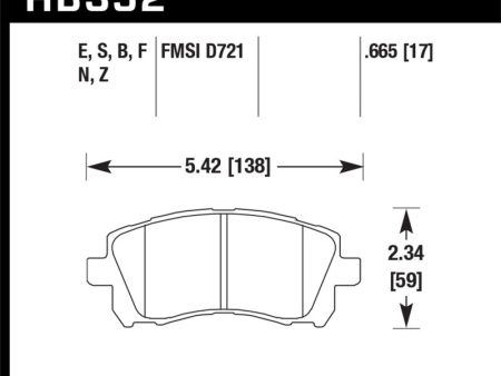 Hawk 02-03 WRX   98-01 Impreza   97-02 Legacy 2.5L   98-02 Forester 2.5L D721 HPS Street Front Brake Cheap