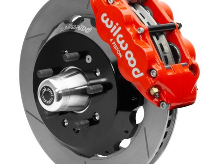 Wilwood 55-57 Chevrolet Bel Air Forged Narrow Superlite 6R Front Big Brake Kit - Red Fashion