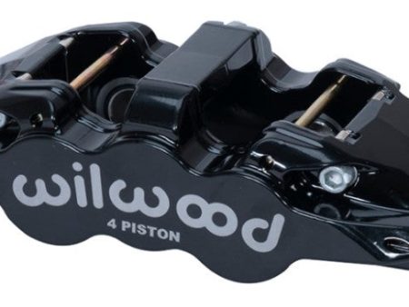 Wilwood Caliper - Aero4-DS Forged Four-Piston Caliper Black 1.12in Piston 1.10in Rotor - Black Hot on Sale