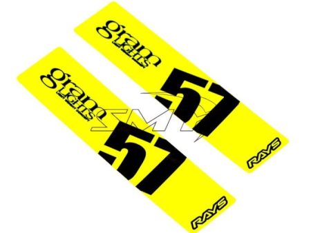 Gram Lights 57DR 57CR Spoke Sticker Luminous Yellow (2 PCS) on Sale