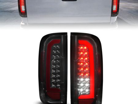 ANZO 15-21 Chevrolet Colorado Full LED Tail Lights w  Red Lightbar Black Housing Smoke Lens Online Hot Sale