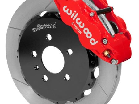 Wilwood 03-08 Audi A4 Forged Narrow Superlite 6R Front Big Brake Kit 12.88in (Red) w  Lines Discount