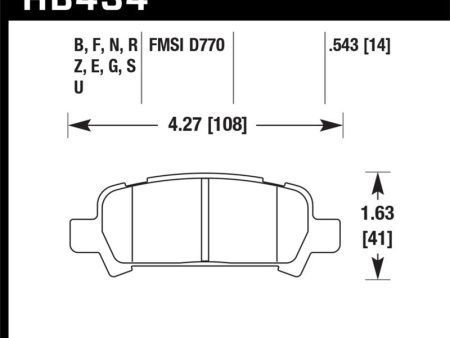 Hawk 02-03 WRX   05-08 LGT D770 HPS Street Rear Brake Pads Online