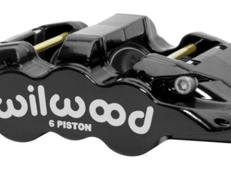 Wilwood Caliper - Aero-DS Forged Six-Piston Caliper Black 6.52in Piston 1.25in Rotor - Black For Sale