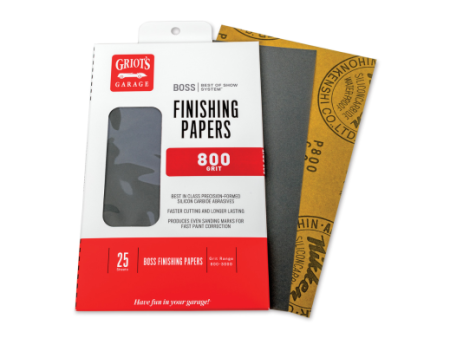 Griots Garage BOSS Finishing Papers - 800g - 5 .5in x 9in (25 Sheets) For Discount