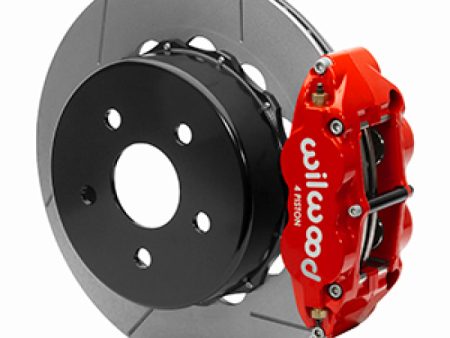 Wilwood 2020+ Jeep Gladiator (JT) Narrow Superlite 4R Rear Slotted Brake Kit 14.00in Red w  Lines Supply