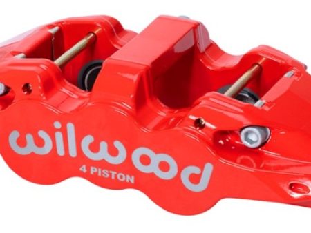 Wilwood Caliper - Aero4-DS Forged Four-Piston Caliper Black 1.12in Piston 1.10in Rotor - Red Supply