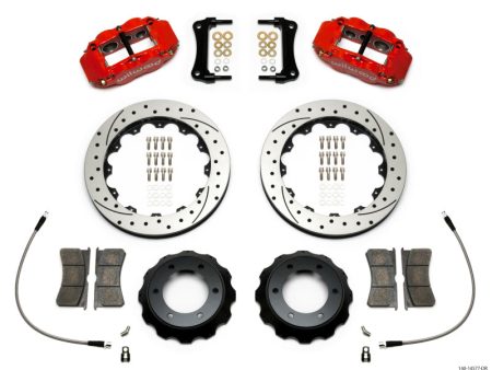 Wilwood Narrow Superlite Red 6R Front Kit 12.88in Drilled Rotor w  Lines 05-15 Toyota Tacoma Supply