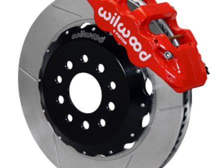 Willwood 63-87 Chevy C10 C15 AERO6 Front Brake Kit Red Caliper 14.25in GT Slotted Rotor For Discount