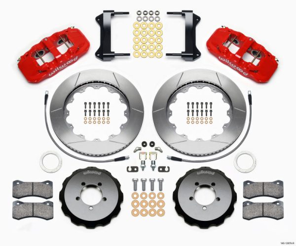 Wilwood AERO6 Front Hat Kit 14.00 Red 1999-2012 Subaru WRX w Lines For Sale