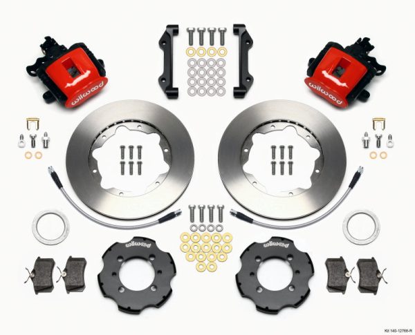 Wilwood Combination Parking Brake Rear Kit 11.00in Red 2012 Fiat 500 w  Lines Online