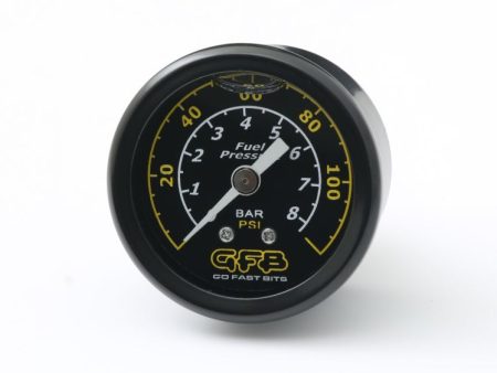 GFB Fuel Pressure Gauge (Suits 8050 8060) 40mm 1-1 2in 1 8MPT Thread 0-120PSI Supply