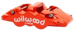 Wilwood Caliper - Aero4-DS Forged Four-Piston Caliper Black 1.38in Piston 1.10in Rotor - Red Sale