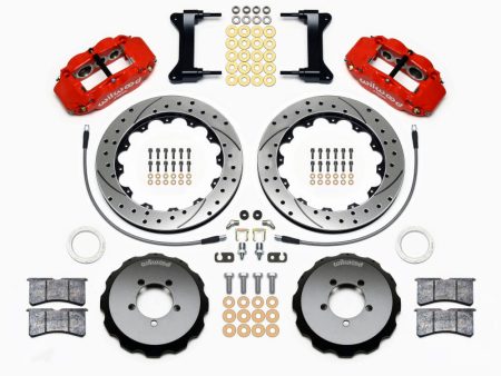 Wilwood Narrow Superlite 6R Front Hat Kit 13.06in Drilled Red 1999-2012 Subaru WRX w Lines For Discount