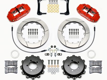 Wilwood Narrow Superlite 4R Rear Kit 12.88in Red 2008-2012 Subaru WRX w Lines Supply