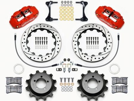 Wilwood Narrow Superlite 4R Rear Kit 12.88in Drilled Red 99-05 WRX   99-07 Impreza For Cheap