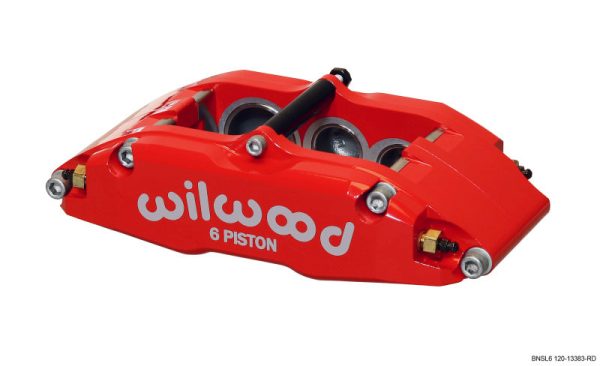 Wilwood Caliper-BNSL6-RH-Red 1.62 1.12 1.12in Pistons 1.10in Disc on Sale