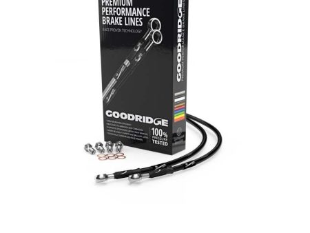 Goodridge 04-07 Honda CG125 Black Front SS Brake Lines Hot on Sale