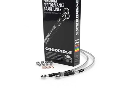 Goodridge 04-07 Honda CG125 Clear Front SS Brake Lines For Sale