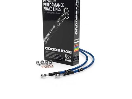 Goodridge 00-03 Honda XLR125 Electric Blue Front SS Brake Lines on Sale