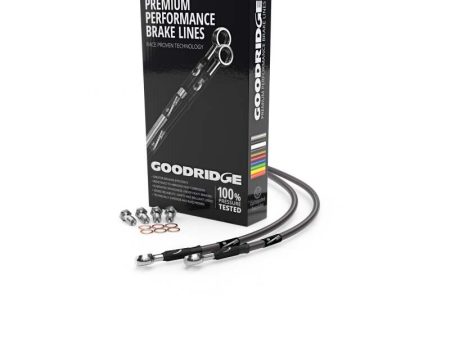 Goodridge 04-07 Honda CG125 Carbon Front SS Brake Lines For Cheap