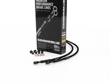 Goodridge 04-07 Honda CG125 Black Front SS Brake Lines w Black Fittings Hot on Sale