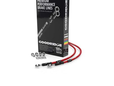 Goodridge 00-03 Honda XLR125 Red Front SS Brake Lines Online Sale